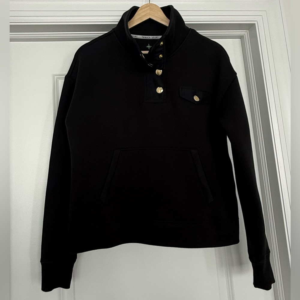 TNUCK SPORT Black Snap Neck Bailey Pullover - Picture 4 of 7